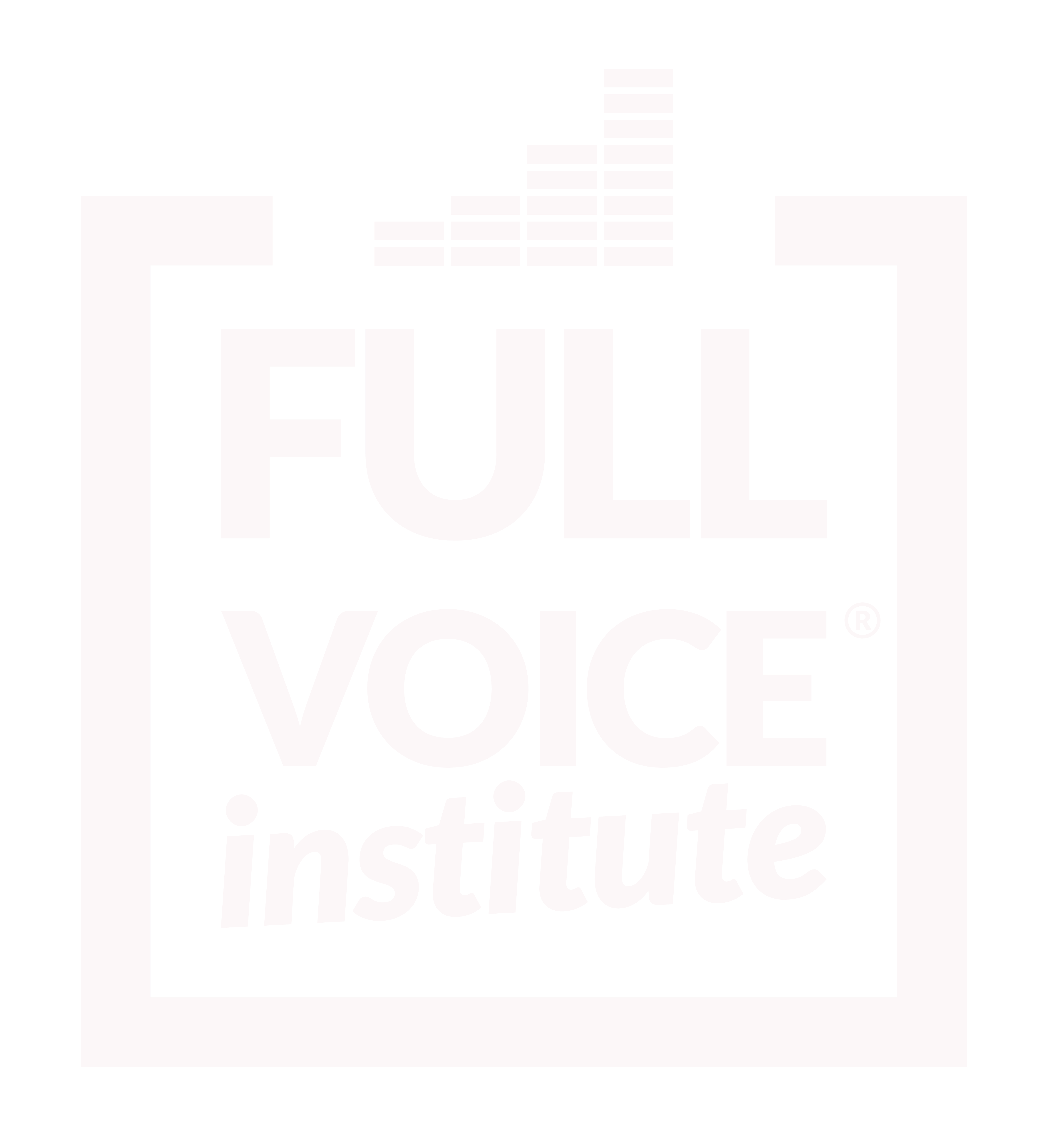 Logo Full Voice Institute - Horizontal Colorido com texto branco